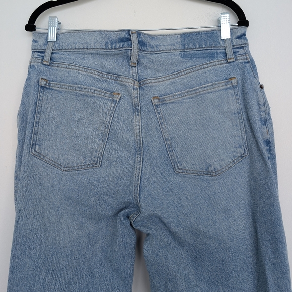 Abercrombie Curve Love 14L/32 90s Straight Ultra High Rise Jeans Distressed - Picture 8 of 16
